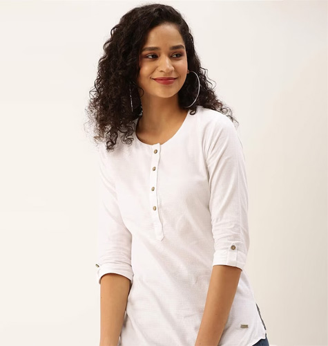 Round Neck Cotton Tunic